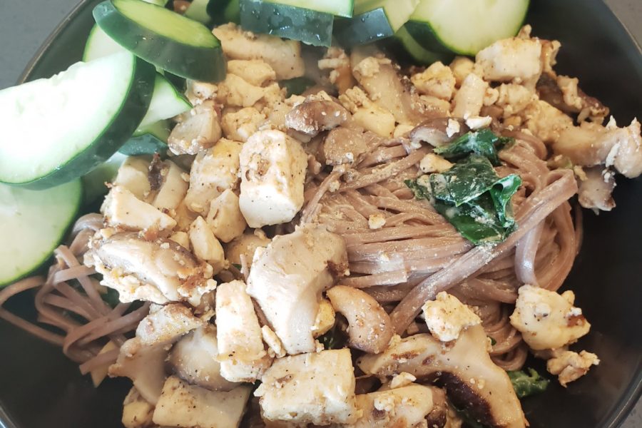 Soba Noodles with Shiitakes and Tofu